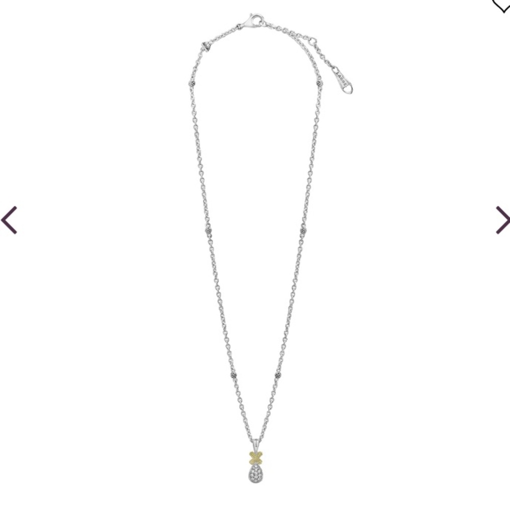 LAGOS Drop X Diamond Pendant Necklace - Picture 4 of 15